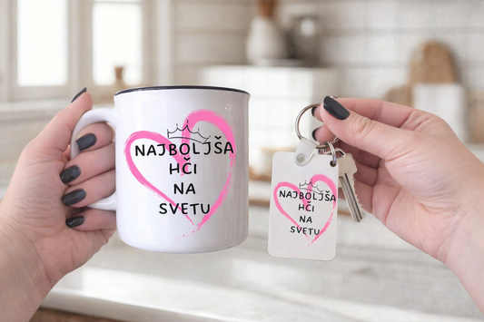 Darilni paket skodelica in obesek - Najboljša