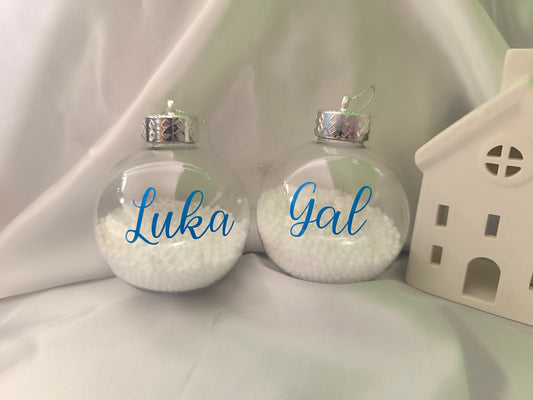 Personalizirana božična bunkica s snegom