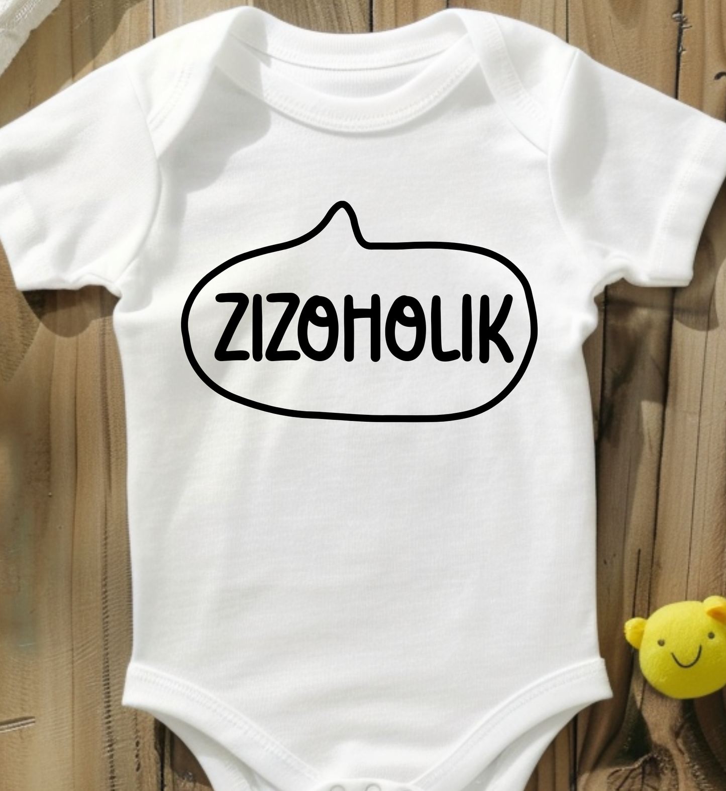 Bodi za dojenčke z napisom zizoholik, zabaven a realen napis