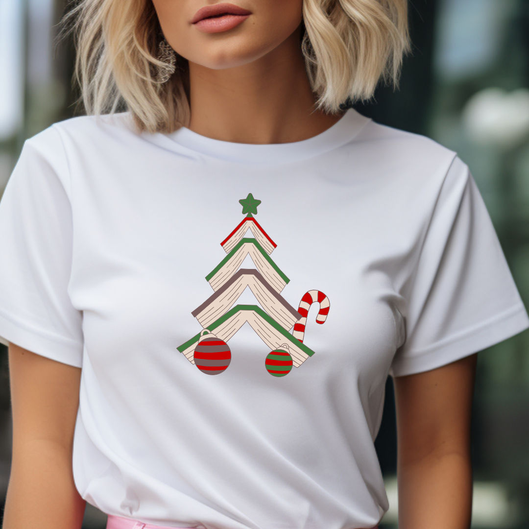 Majica za odrasle, z motivom božične jelke iz knjig