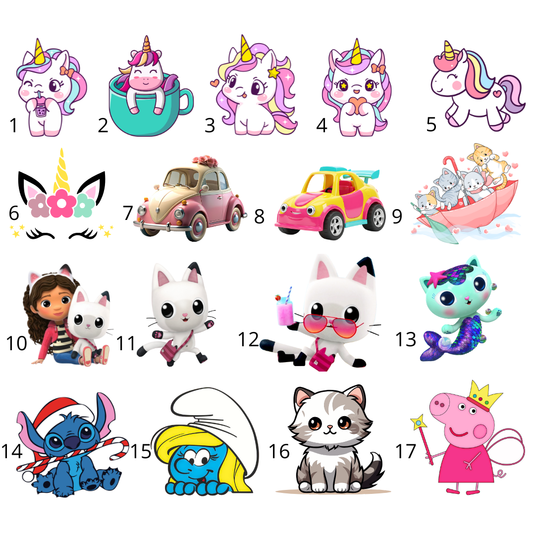 Komplet flaške in kovinske skodelice z motivom in imenom – personalizirano darilo za otroke