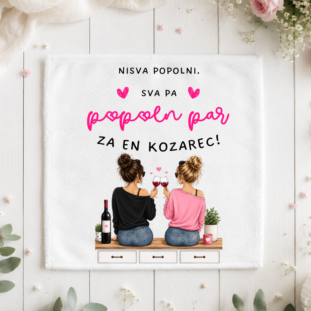 Kuhinjska krpa - Popoln par za en kozarček