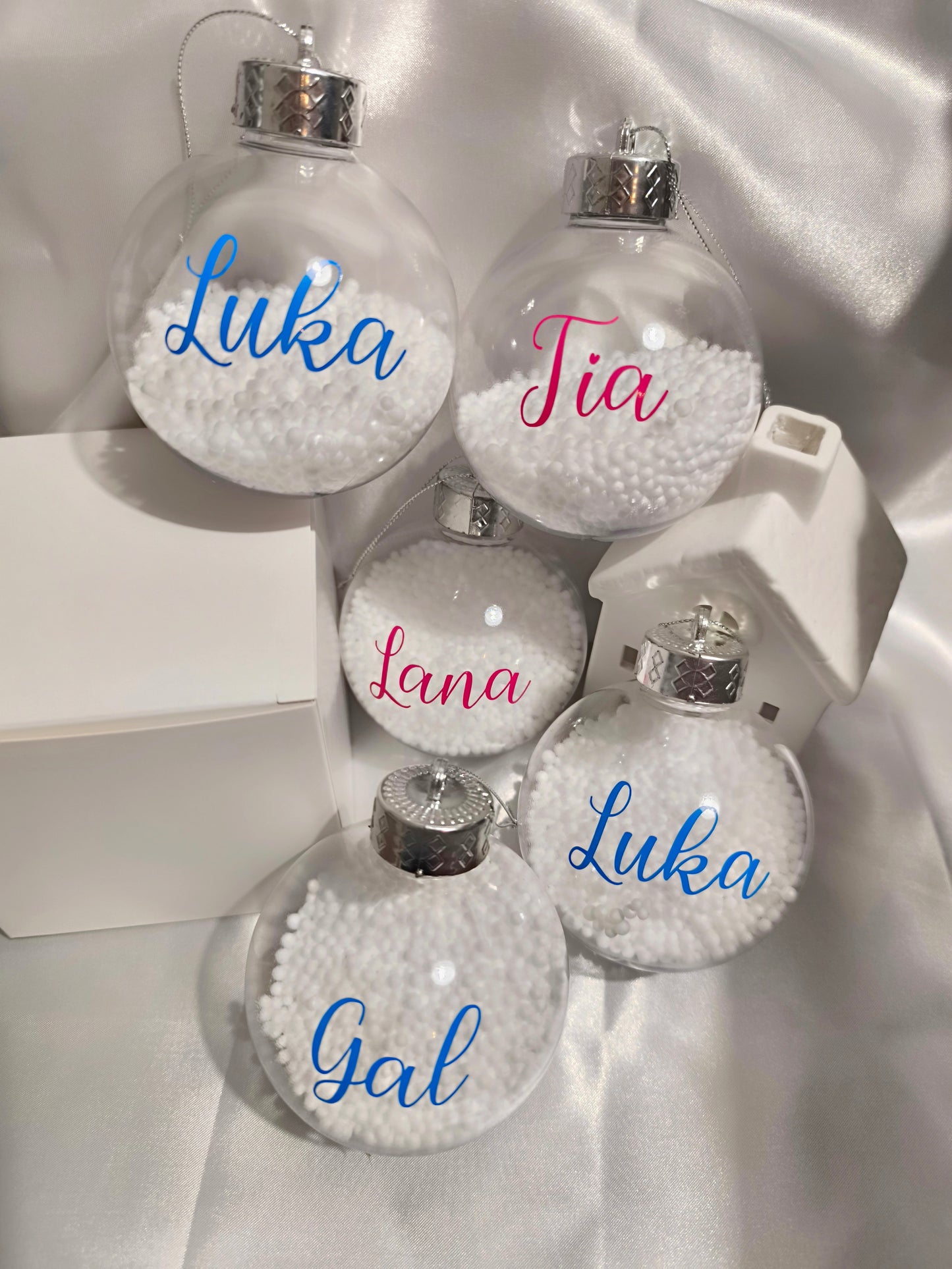 Personalizirana božična bunkica s snegom