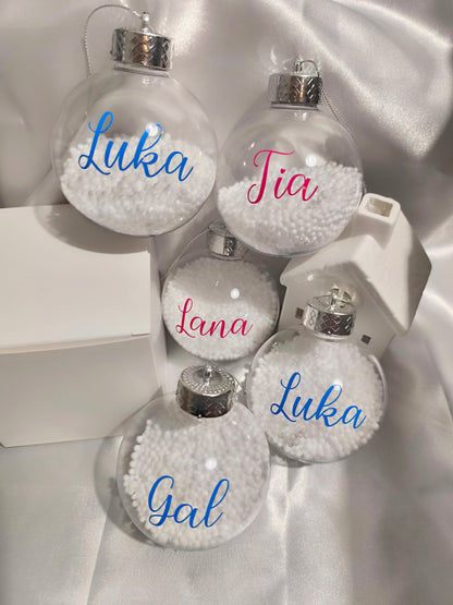 Personalizirana božična bunkica s snegom