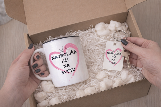 Darilni paket skodelica in obesek - Najboljša