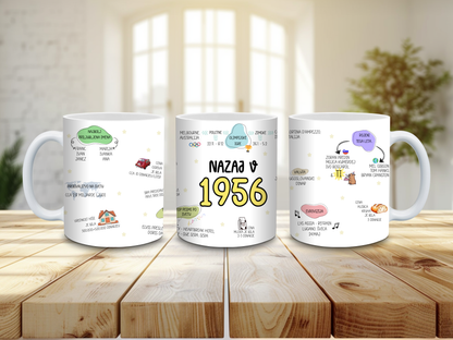 Skodelica z realnimi dogodki, zapisi v letu 1956, skodelica za 70 let