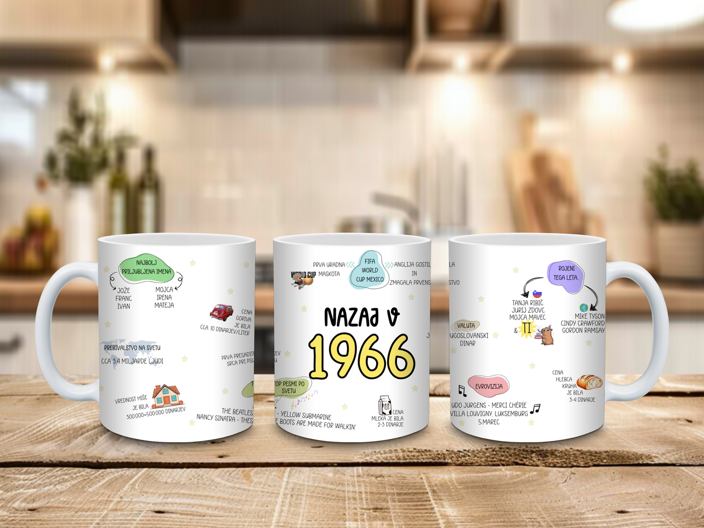 Skodelica z realnimi dogodki, zapisi v letu 1966, skodelica za 60 let