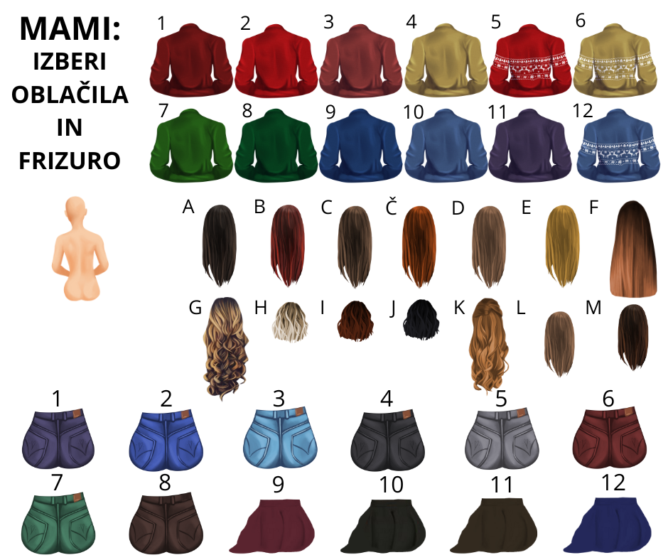 Božični okrasek z ilustracijo družine in imeni – personalizirana dekoracija za praznično drevo