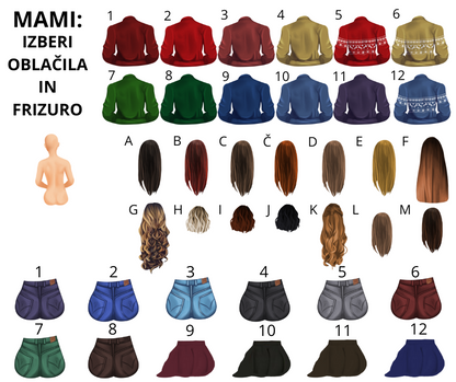 Božični okrasek z ilustracijo družine in imeni – personalizirana dekoracija za praznično drevo