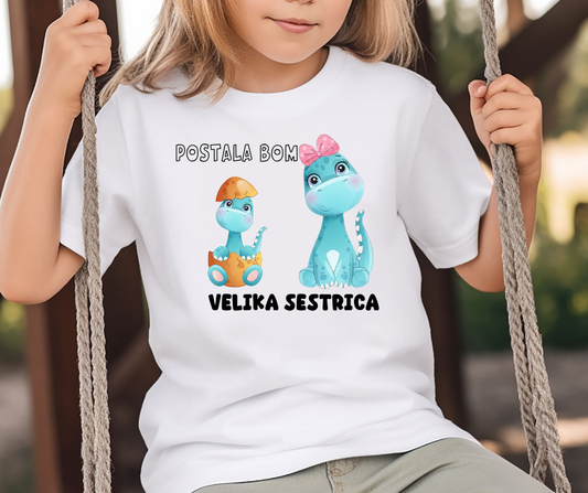 Majica - Veliki bratec/Velika sestrica - Dinozavri