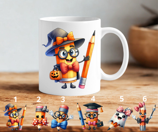 Halloween skodelica s svinčnikom v halloween moodu – darilo