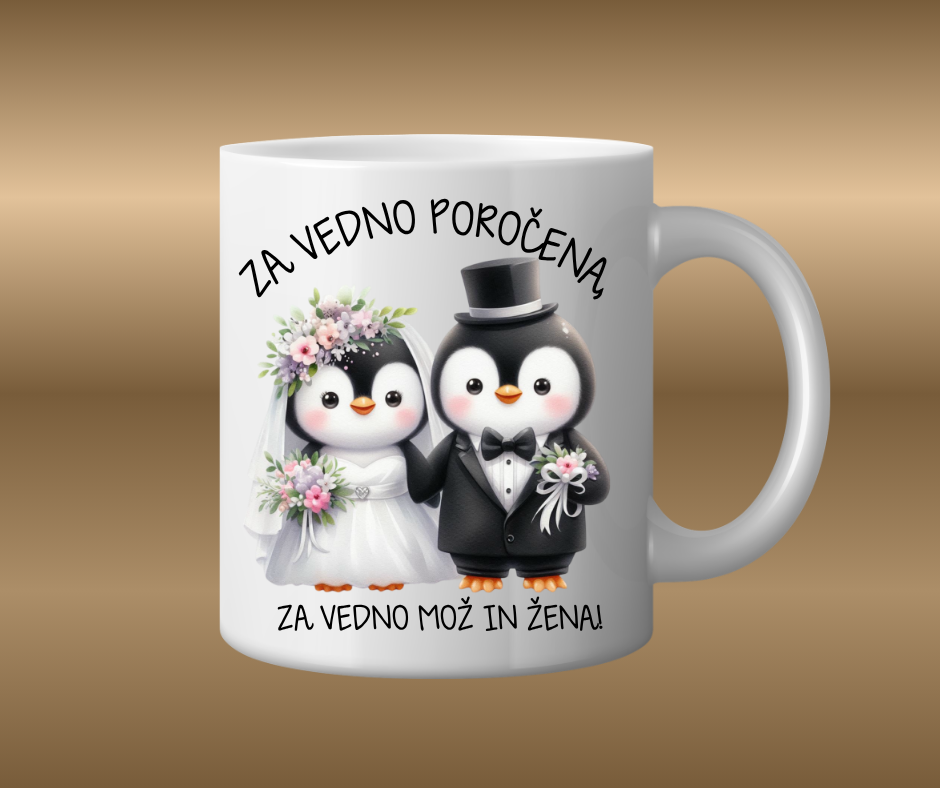 Skodelica - Za vedno poročena za vedno mož in žena!