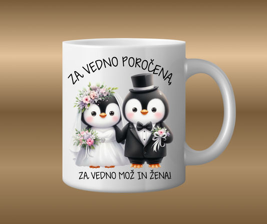 Skodelica - Za vedno poročena za vedno mož in žena!