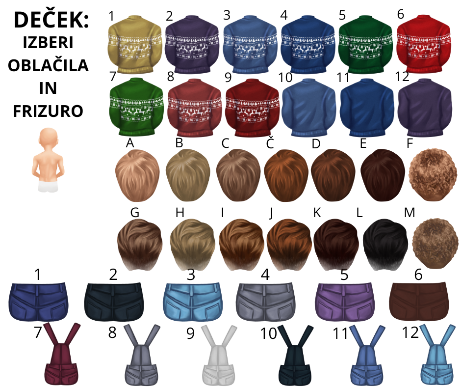 Božični okrasek z ilustracijo družine in imeni – personalizirana dekoracija za praznično drevo