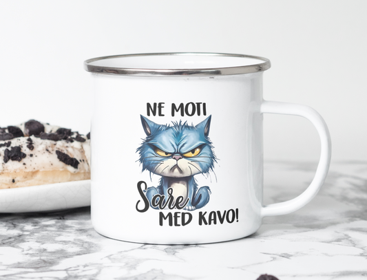 Skodelica - ne moti med kavo, z motivom hude mucke