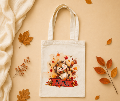 Personalizirana mini tote vrečka | Jesenske živali