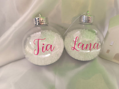 Personalizirana božična bunkica s snegom