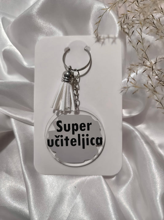Obesek za ključe - Super učiteljica