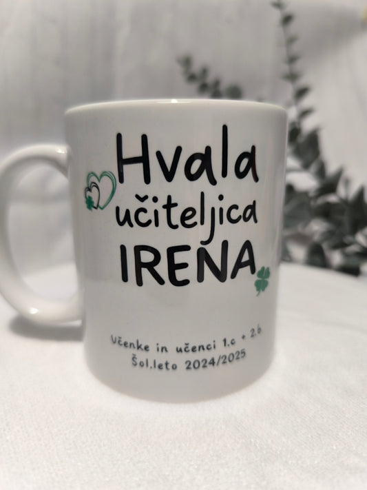Skodelica za učiteljico - hvala