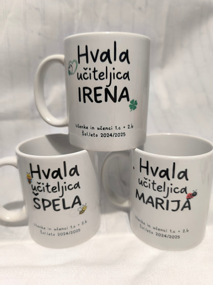 Skodelica za učiteljico - hvala