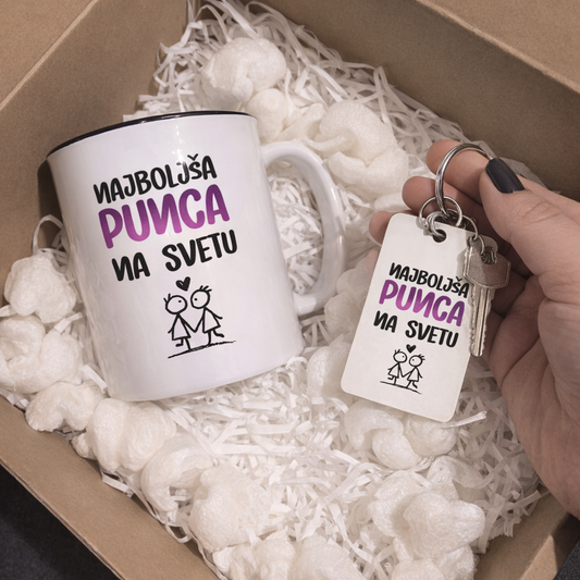 Najboljsa punca na svetu skodelica keramična rustikalna