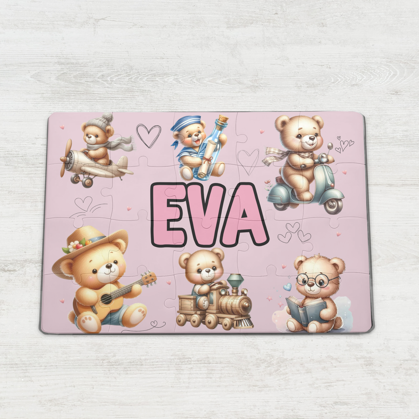 PERSONALIZIRANA SESTAVLJANKA Z IMENOM MEDVEDEK