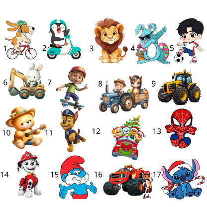 Komplet flaške in kovinske skodelice z motivom in imenom – personalizirano darilo za otroke 