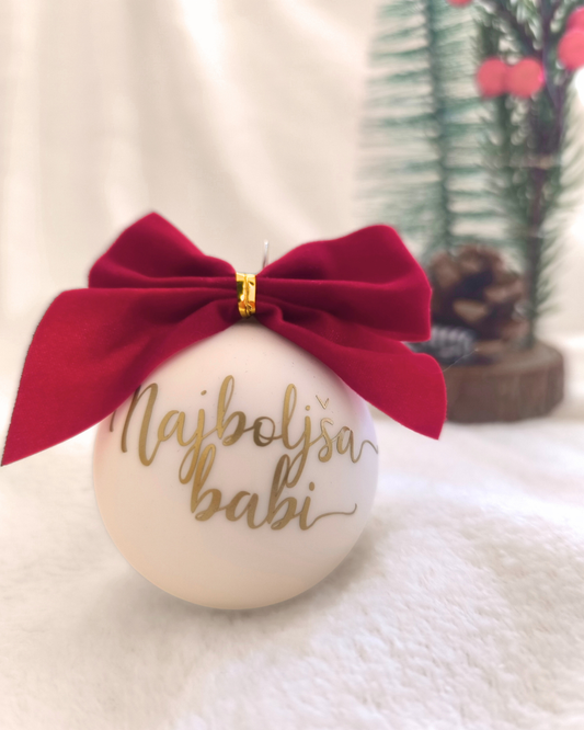 Personalizirana božična bunkica z imenom ali napisom