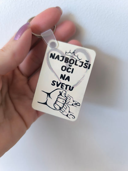 obesek za najboljšega očija na svetu z imenom otroka
