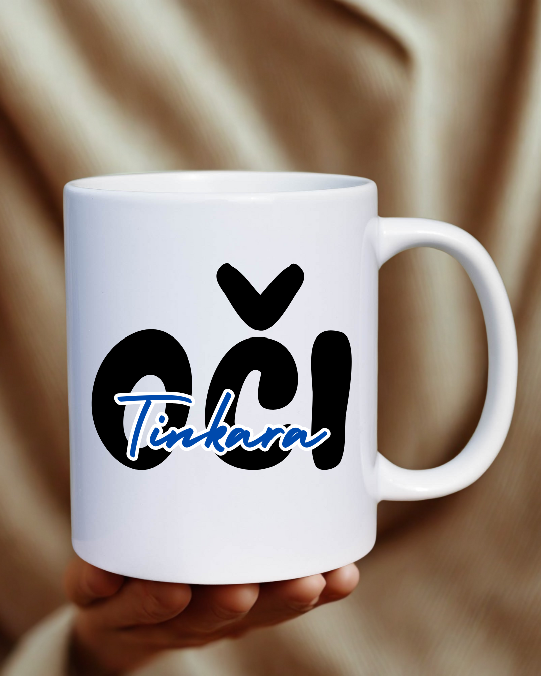 Skodelica oči/ati z imeni otrok