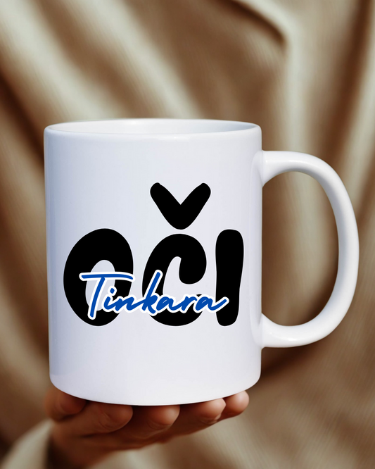 Skodelica oči/ati z imeni otrok