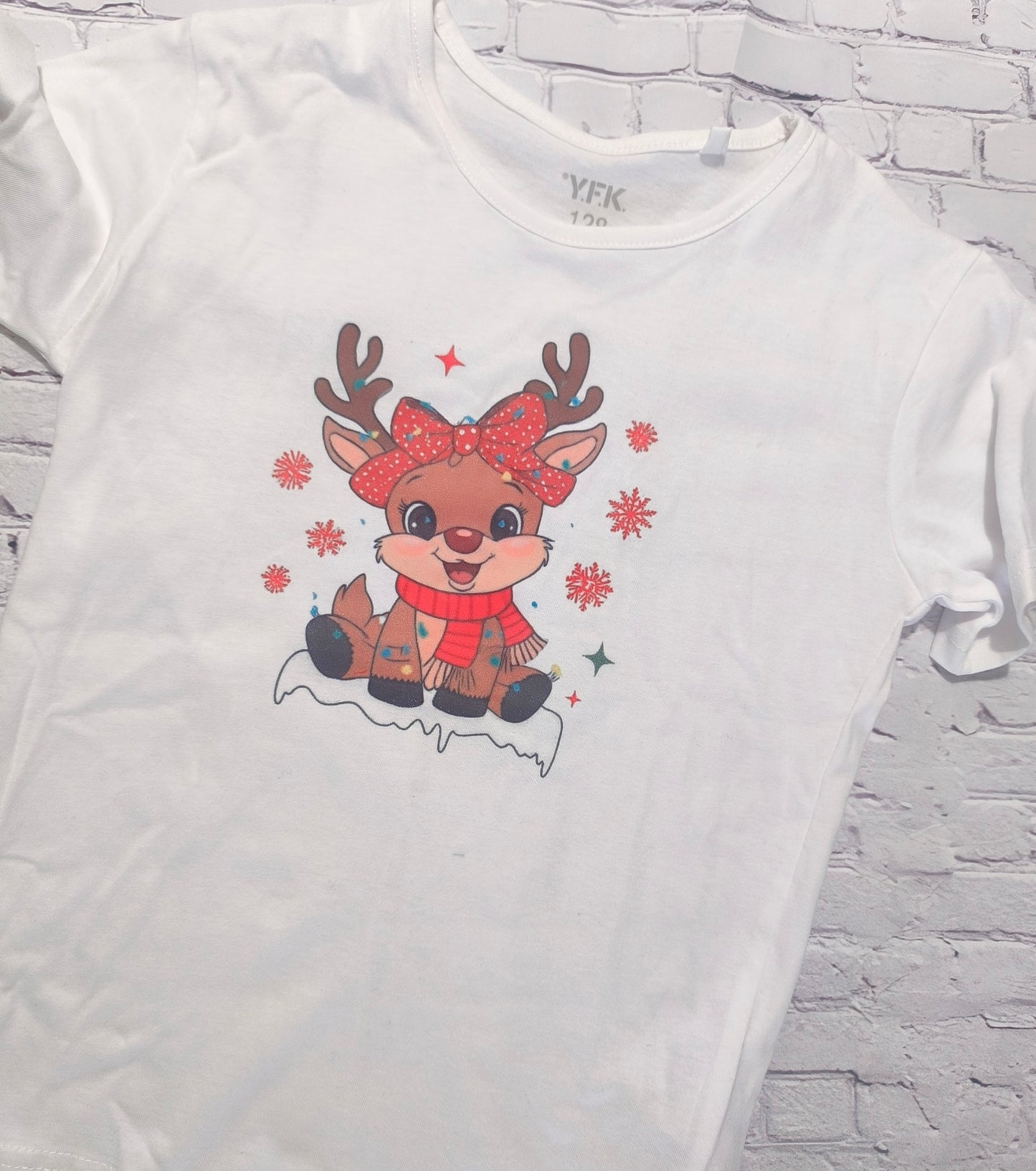 Otroška majica 128 - Zimski jelenček