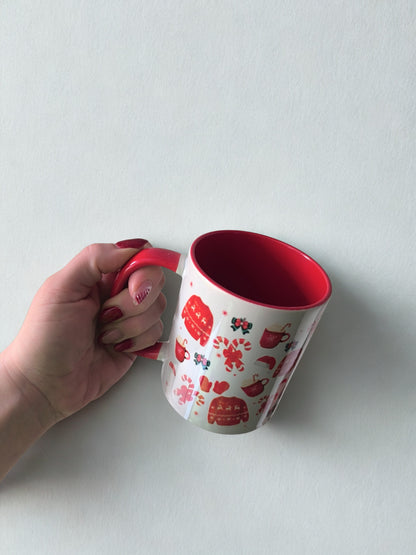 Skodelica - praznična rdeča