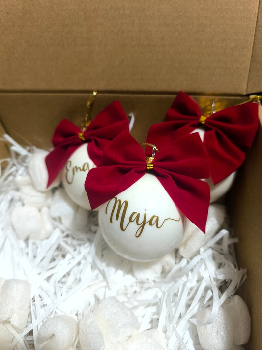 Personalizirana božična bunkica z imenom ali napisom