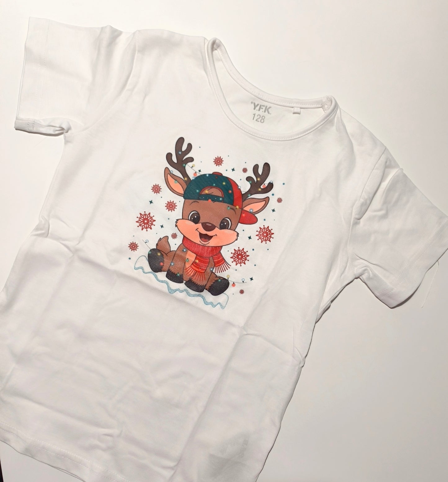 Otroška majica 128 - Zimski jelenček