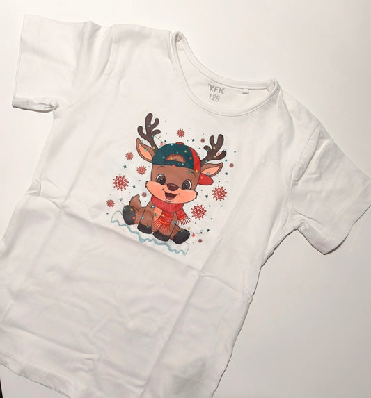 Otroška majica 128 - Zimski jelenček