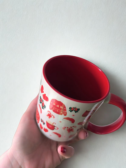 Skodelica - praznična rdeča