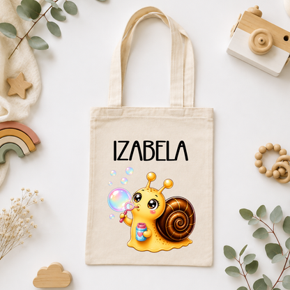 Personalizirana mini tote vrečka | Polž